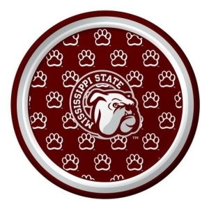 Pack of 96 Ncaa Mississippi State Bulldogs Round Tailgate Party Paper Plates 7 - All