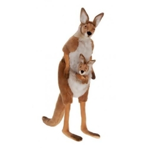 43 Lifelike Handcrafted Extra Soft Plush Mother Kangaroo with Joey Stuffed Animal - All