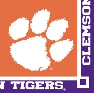 Club Pack of 240 Ncaa Clemson Tigers 2-Ply Tailgating Party Beverage Napkins - All
