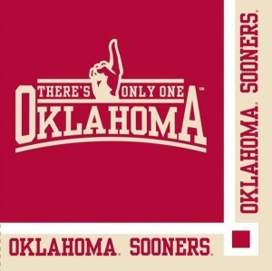 Club Pack of 240 Ncaa Oklahoma Sooners 2-Ply Tailgating Party Beverage Napkins - All