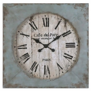 29 Green Distressed Rustic Square Wall Clock - All