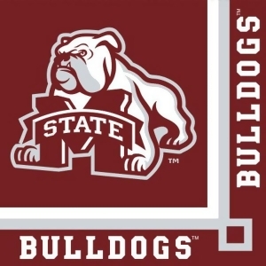 240 Ncaa Mississippi State Bulldogs 2-Ply Tailgating Party Beverage Napkins - All