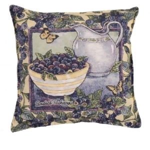 Set of 2 Blueberry Garden Decorative Tapestry Throw Pillows 17 - All