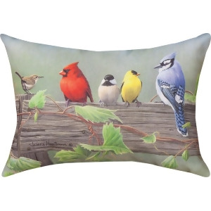 18 Birds on a Line Ii Decorative Outdoor Patio Throw Pillow - All