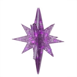 19 Led Lighted Purple Twinkling 3D Bethlehem Star Hanging Christmas Decoration - All