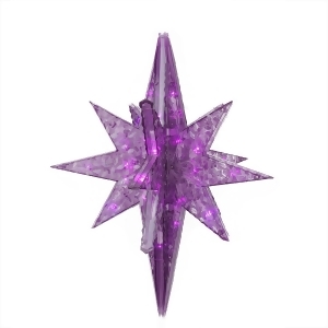 19 Led Lighted Purple Twinkling 3D Bethlehem Star Hanging Christmas Decoration - All