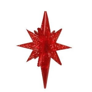 19 Led Lighted Red Twinkling 3D Bethlehem Star Hanging Christmas Decoration - All