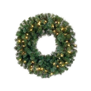24 Pre-Lit Deluxe Windsor Pine Artificial Christmas Wreath Clear Lights - All
