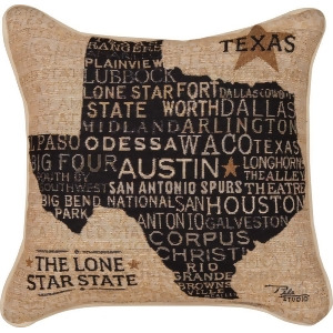 17 Decorative The Lone Star State of Texas Tapestry Throw Pillow - All