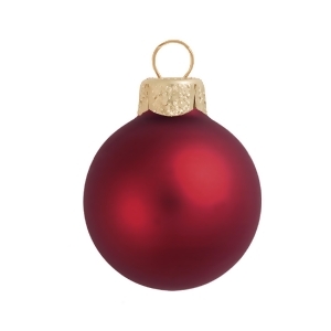 Matte Burgundy Red Glass Ball Christmas Ornament 7 180mm - All