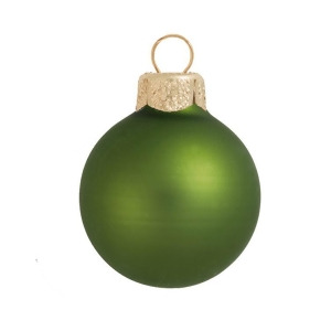 40Ct Matte Lime Green Glass Ball Christmas Ornaments 1.25 30mm - All