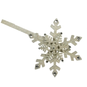 18 Diamante Glittered Snowflake Christmas Wreath Holder with Jewels Decoration - All