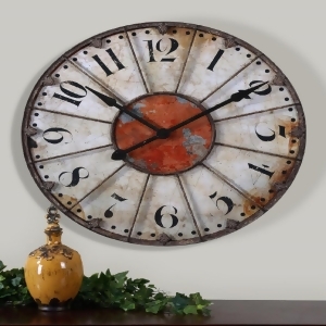 29 White and Brown Rustic Edgy Urban Decorative Wall Clock - All