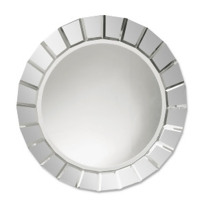 34 Art Deco Inspired Framed Beveled Round Wall Mirror - All