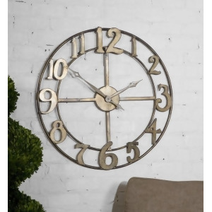 Bronze and Gold Round Metal Wall Clock 32 - All