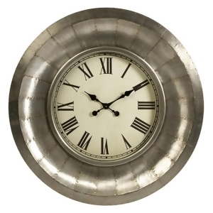 33.25 Industrial Riveted Aluminum Roman Numeral Display Round Wall Clock - All