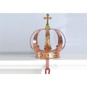 9.5 Copper and Gold Royal Crown Christmas Stocking Holder - All