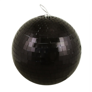 Huge Jet Black Mirrored Glass Disco Ball Christmas Ornament 12 300mm - All