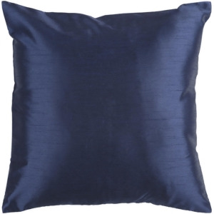 22 Shiny Solid Navy Blue Decorative Throw Pillow - All