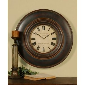 24 Classical Brown Rustic Round Wooden Wall Clock - All