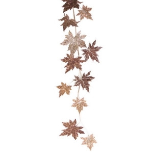 Pack of 4 Thanksgiving Fall Harvest Artificial Brown Maple Leaf Garlands 56 - All