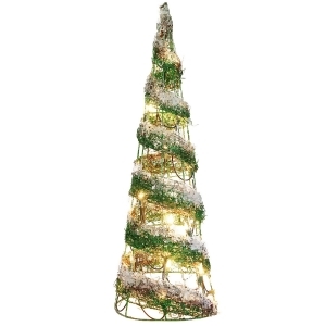 2.5' Pre-Lit Frosted Green Glitter Artificial Christmas Tree Clear Lights - All