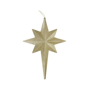 20 Champagne Glittered Bethlehem Star Shatterproof Christmas Ornament - All