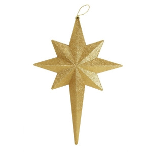 20 Vegas Gold Glittered Bethlehem Star Shatterproof Christmas Ornament - All