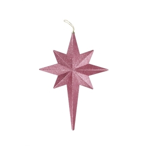 20 Bubblegum Pink Glittered Bethlehem Star Shatterproof Christmas Ornament - All