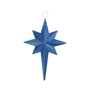 20 Lavish Blue Glittered Bethlehem Star Shatterproof Christmas Ornament - All