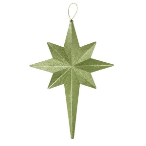 20 Green Kiwi Glittered Bethlehem Star Shatterproof Christmas Ornament - All