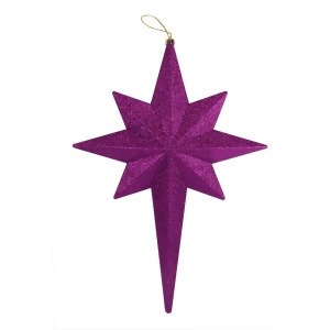 20 Purple Passion Glittered Bethlehem Star Shatterproof Christmas Ornament - All