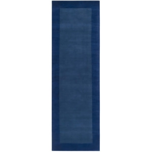 2.5' x 8' Magical Moments Bittersweet and Appalachian Cobalt Blue Wool Area Throw Rug - All
