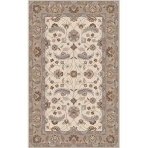 2' x 4' Claudius Antique White and Bronze Hand Tufted Wool Hearth Area Throw Rug - All
