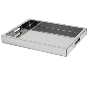 18 Contemporary Mirrored Decorative Rectangular Serving Tray - All