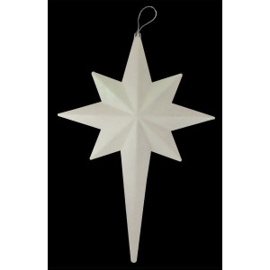 20 Winter White Glittered Bethlehem Star Shatterproof Christmas Ornament - All