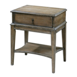27 Krause Antiqued Weathered Pine Wood Accent Side Table - All