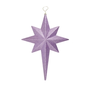 20 Lavender Purple Glittered Bethlehem Star Shatterproof Christmas Ornament - All