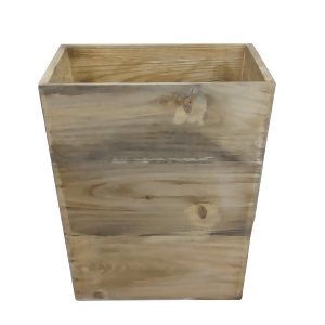 13.75 Country Rustic Natural Wood Storage Bin Container - All