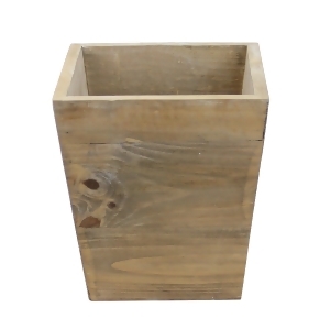 8.75 Country Rustic Natural Wood Storage Bin Container - All