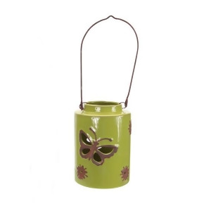12.5 Green Cut-Out Butterfly Tea Light or Votive Candle Holder - All