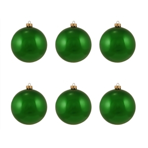 6Ct Pearl Xmas Green Glass Ball Christmas Ornaments 4 100mm - All
