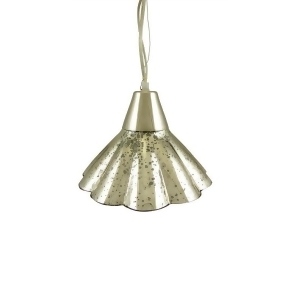 10.5 Mercury Glass Fluted Hanging Pendant Ceiling Lamp - All