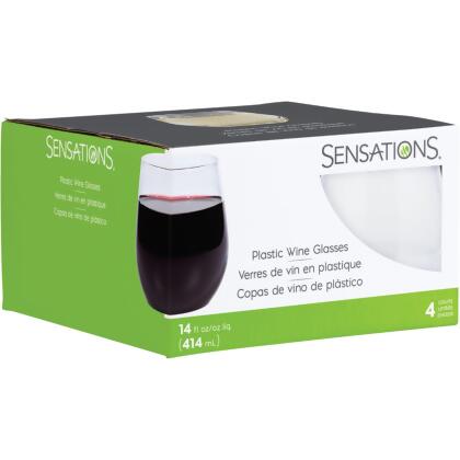 Club Pack of 24 Clear Stemless Wine Glasses 3.7" alternate image
