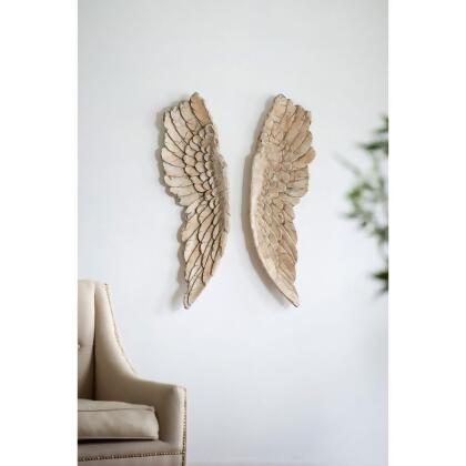 41" Blonde Yellow Realistically Detailed Wings Shaped Wall Art alternate image