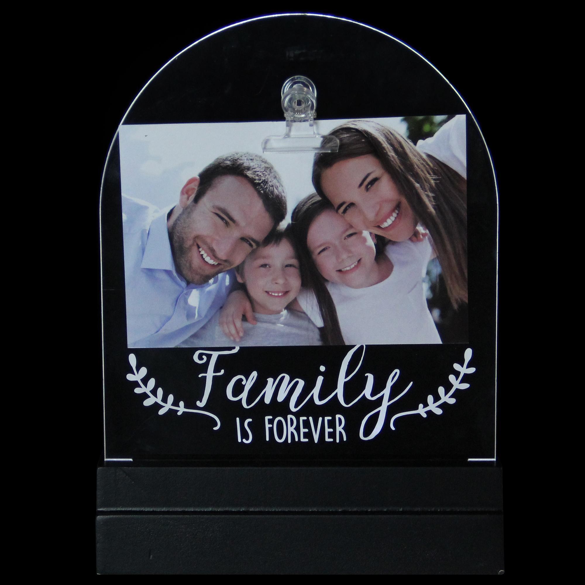 LED Lighted Family Is Forever Picture Frame with Clip - 4" x 6" alternate image