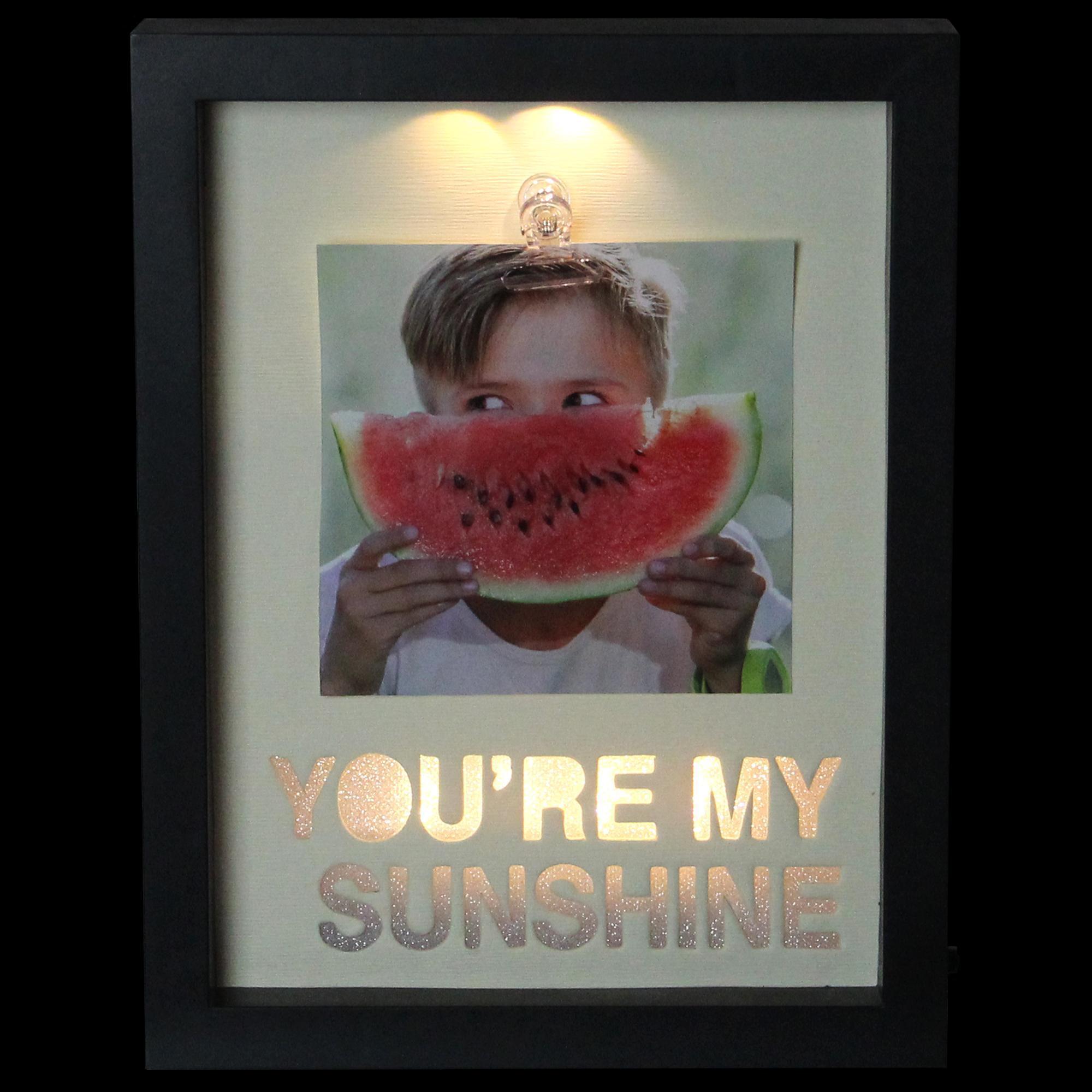 LED Lighted You're My Sunshine Picture Frame with Clip - 4" x 4" alternate image