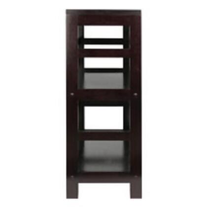 29” Espresso Black Storage Shelf or Bookcase with Two Tier Wide alternate image