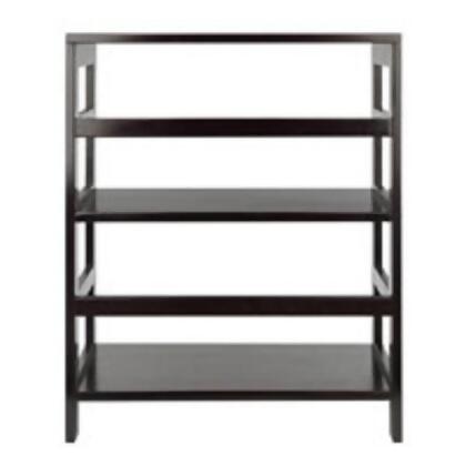 29” Espresso Black Storage Shelf or Bookcase with Two Tier Wide alternate image