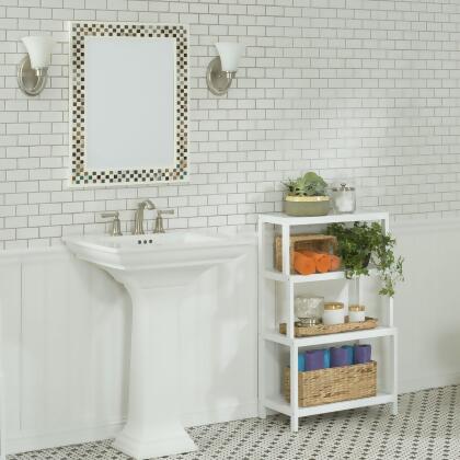 37" White Contemporary 4-Tier Step Back Multipurpose Shelf alternate image